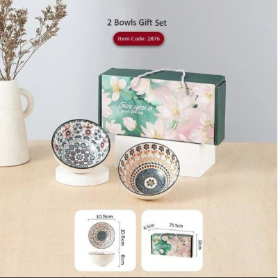Ceramic 2 Bowl Gift Set